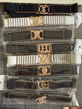 Assorted Women’s Stretch Belts – 1” Wide – Fits Waist Size 27 and Up